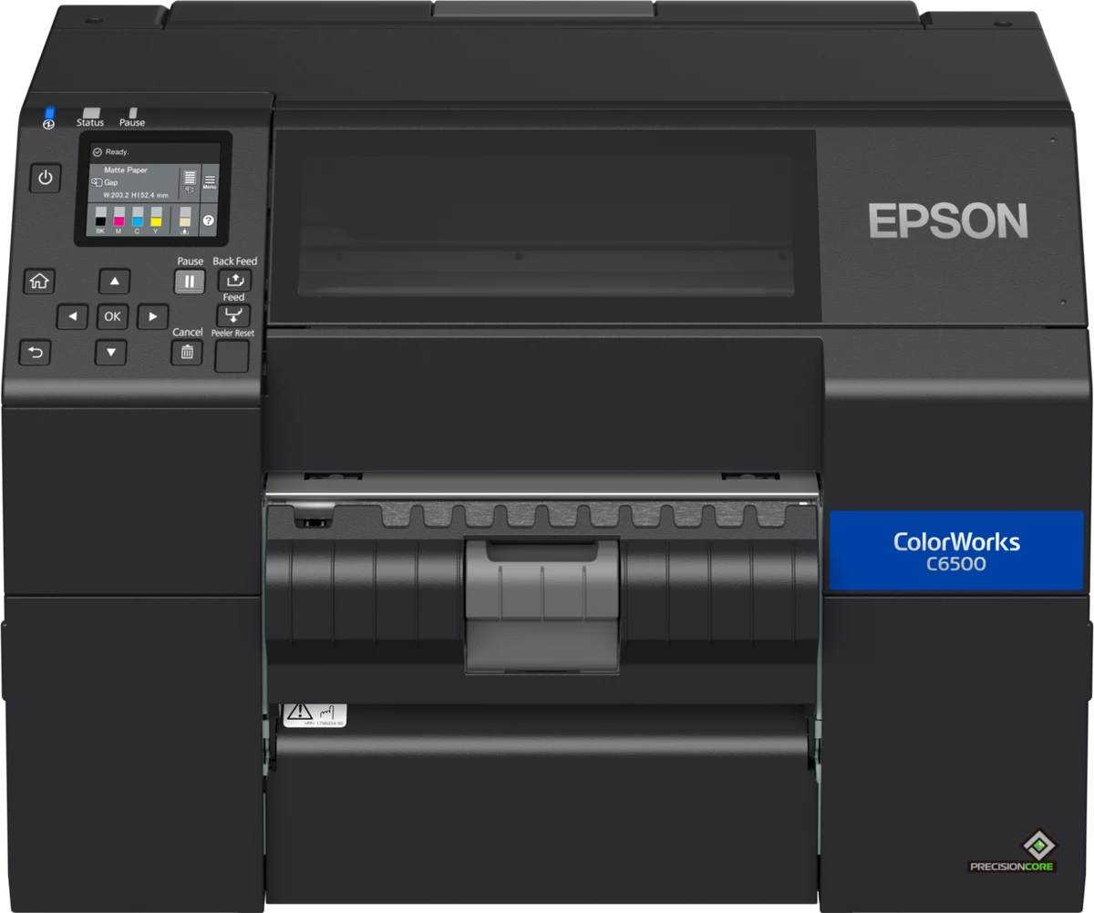 Epson ColorWorks CW-C6500Pe — Impressora industrial de etiquetas a cores com descolador